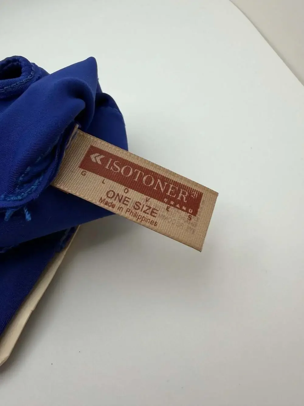 Vintage Isotoner Womens One Size Nylon Lycra and Leather Trim Gloves